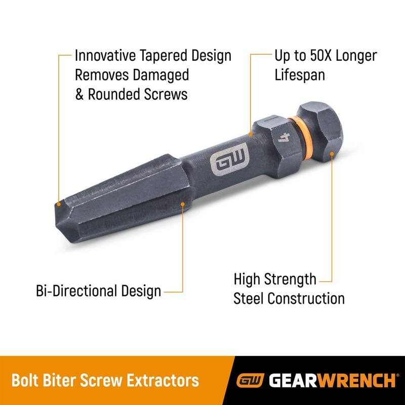 Juego de Extractor de Brocas y Tornillos GEARWRENCH Bolt Biter con Estuche (10 piezas) - 84786