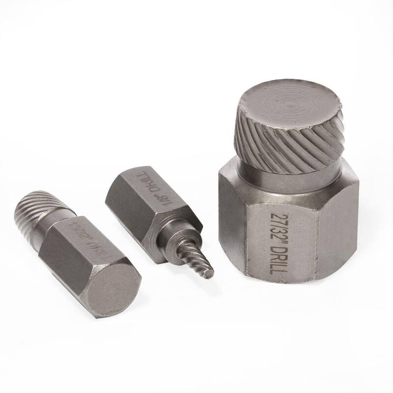 STARK USA Juego de extractores de tornillos de múltiples estrias con cabeza hexagonal, llave de vaso y removedor de pernos (25 piezas) - 33604-H1