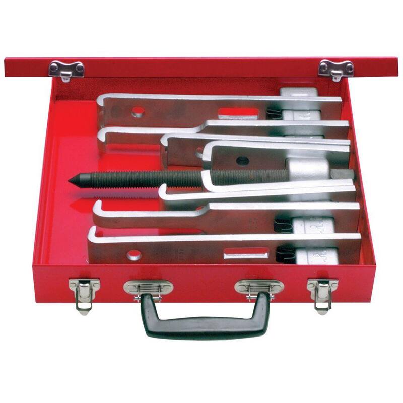 Set de 14 piezas en estuche de URREA de extractores de 6 toneladas con 2 brazos y 8 mordazas - 4212SJB.