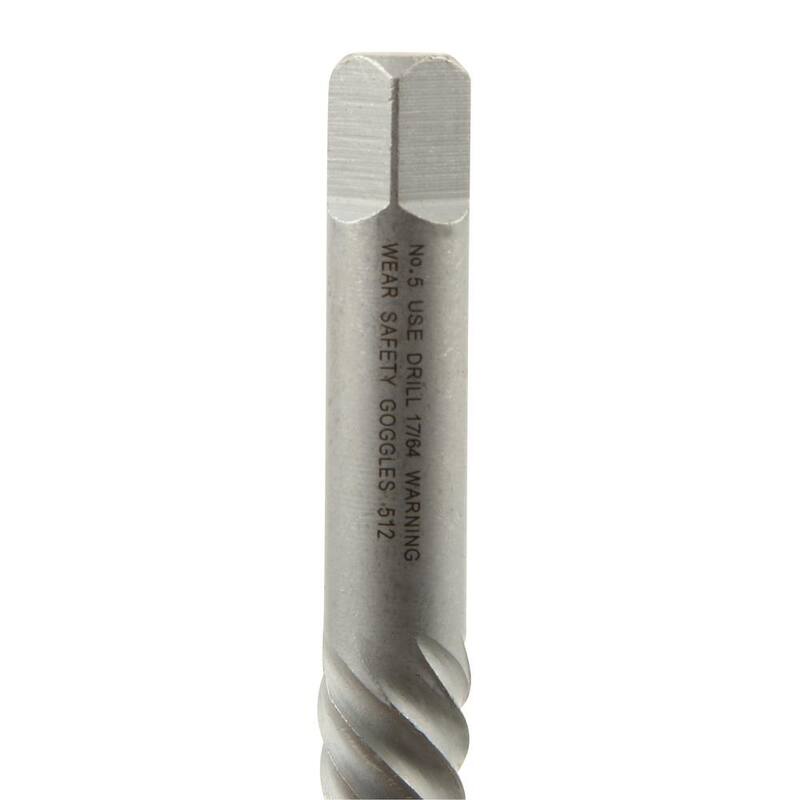Juego de 5 Extractores de Tornillos de Espiral URREA de 1/8 a 3/4 de pulgada - 9500B