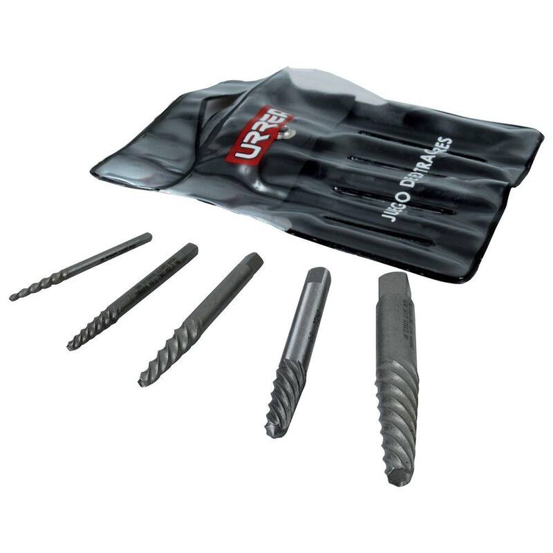 Juego de 5 Extractores de Tornillos de Espiral URREA de 1/8 a 3/4 de pulgada - 9500B