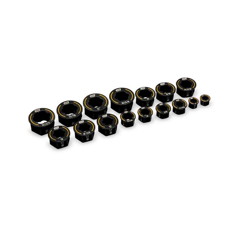 Set de insertos de llave GEARWRENCH Bolt Biter SAE/Métricos (16 piezas) - 86192