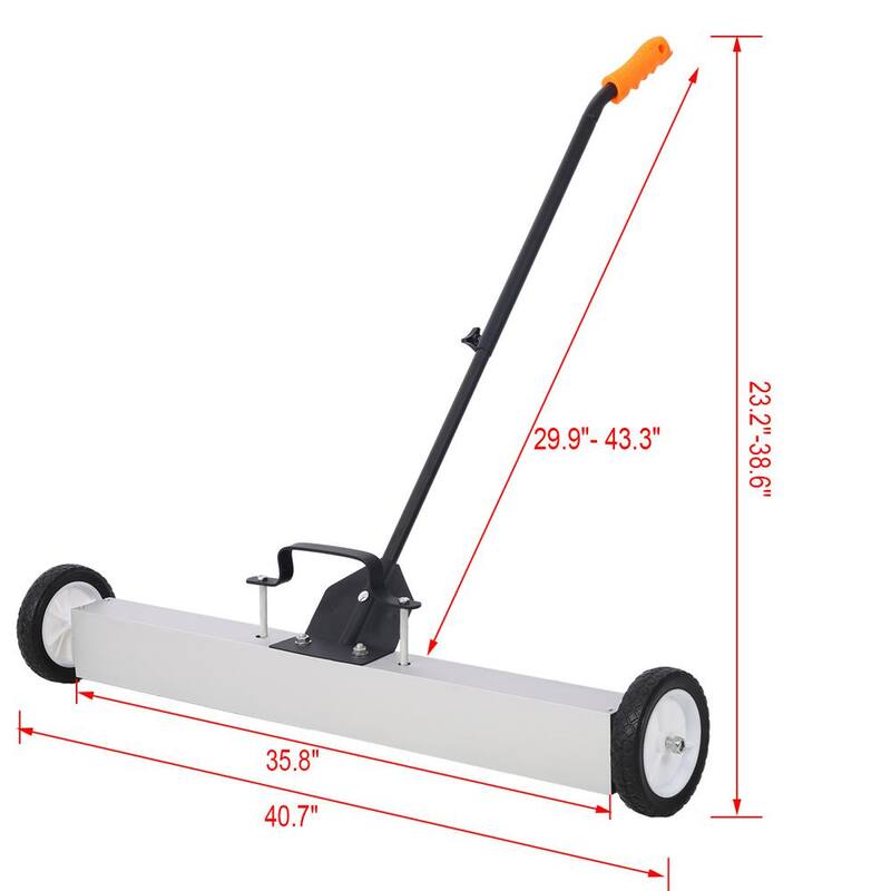 Recolector magnético rodante Tatayosi de 36 pulgadas, tipo empuje pesado con liberación, para recolección de clavos, agujas y tornillos - P-DJ-77098