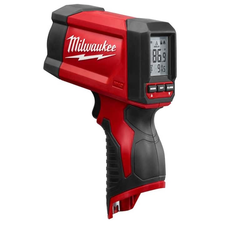 Pistola de temperatura láser de iones de litio Milwaukee M12 Infrarrojos de 12:1 Termómetro (NIST) (Herramienta solamente) - 2278-20