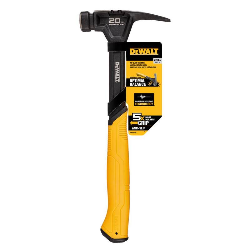 Martillo de clavado de garra de acero DEWALT de 20 oz - DWHT51004