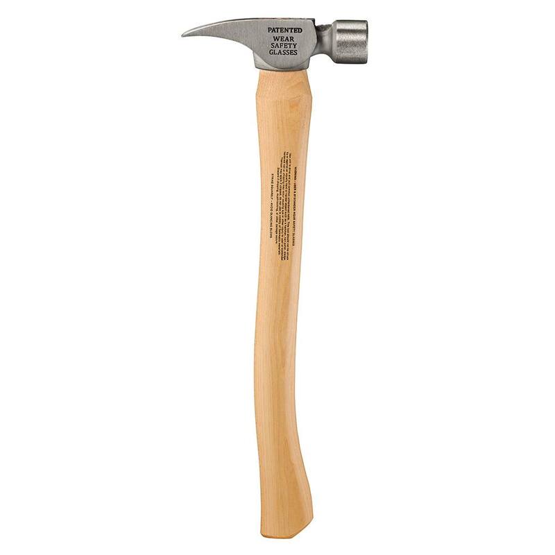 Martillo Stiletto de 14 oz. de titanio con cara lisa y mango de nogal curvo de 18 pulgadas - TI14SC.