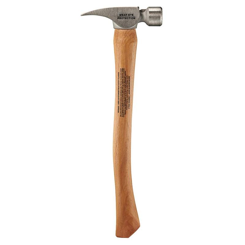 Martillo de Titanio de 14 oz. con cabeza estriada y mango de fresno curvado de 18 in. - TI14MC.