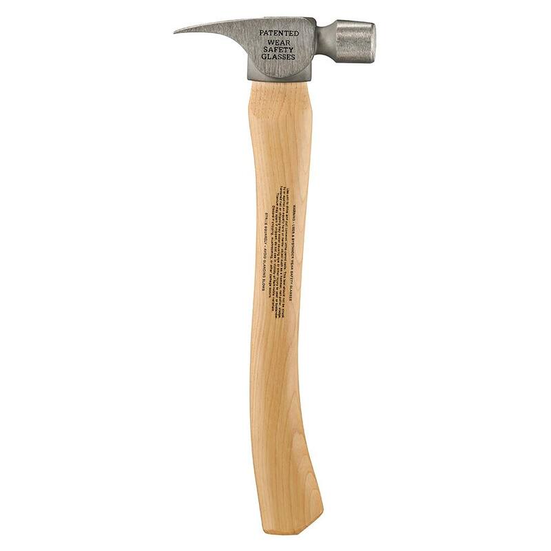 Martillo de titanio Stiletto de 10 oz. con cara lisa y mango de nogal curvado de 14 1/2 pulgadas - FH10C