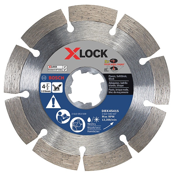 Bosch Diamond Blade, 7/8" Arbor Size, PK5, Grade: Professional - DBX4541S
