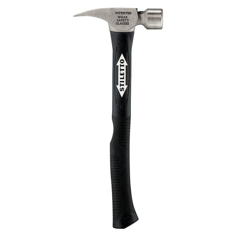Martillo Stiletto de 14 oz con cabeza de titanio y mango de poliéster/FG curvado de 16 in - TI14MC-F