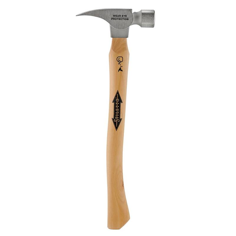 Martillo de titanio Stiletto de 12 oz con cara lisa de 18 in y mango curvado de nogal - TI12SC
