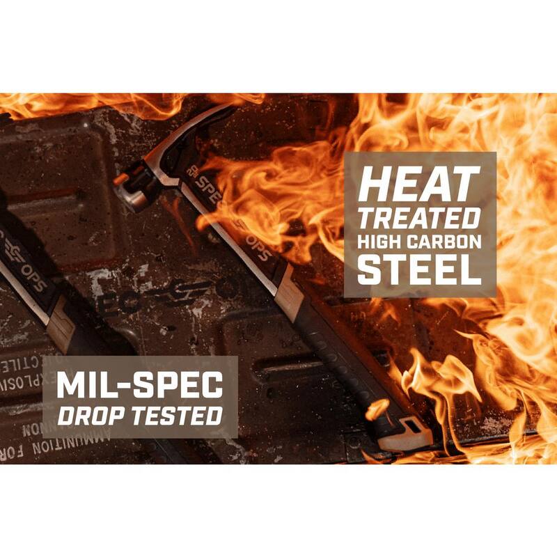 Martillo de garra de 20 oz. SPEC OPS con cara lisa, mango de acero - SPEC-M20SF