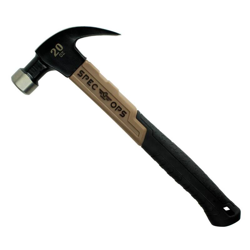 Martillo de garra curva de fibra de vidrio SPEC OPS de 20 oz - SPEC-M20FG