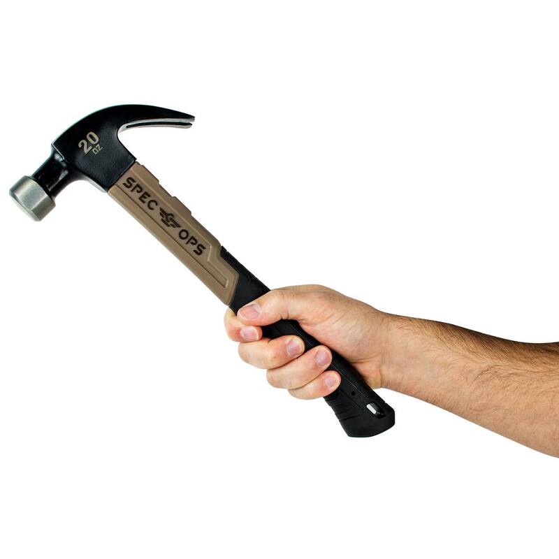 Martillo de garra curva de fibra de vidrio SPEC OPS de 20 oz - SPEC-M20FG