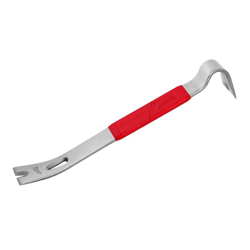 Martillo de mango de poli/fibra de 19 oz con cara lisa de Milwaukee y barra de palanca de 15 pulgadas - 48-22-9316-48-22-9035