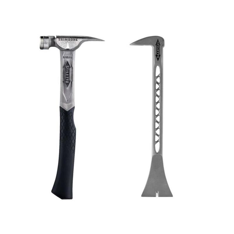 Stiletto TRIMBONE Titanio Cara Lisa con Mango Curvo y Barra de Corte de Titanio de 8.5 pulgadas - TRMB-TrimBar5