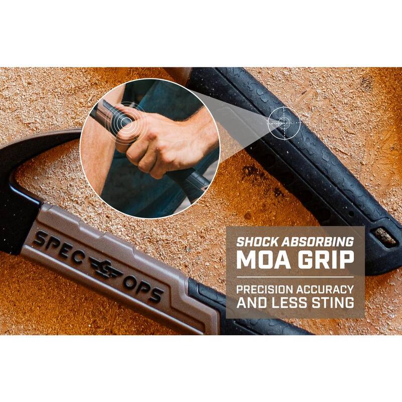 Martillo de garra curva de cara lisa SPEC OPS de 16 oz, mango de fibra de vidrio - SPEC-M16FG