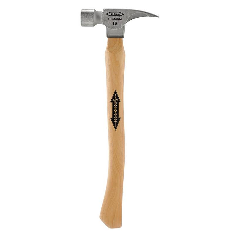 Martillo de cara lisa de titanio Stiletto de 14 oz con mango de nogal recto de 18 pulgadas - TI14SS