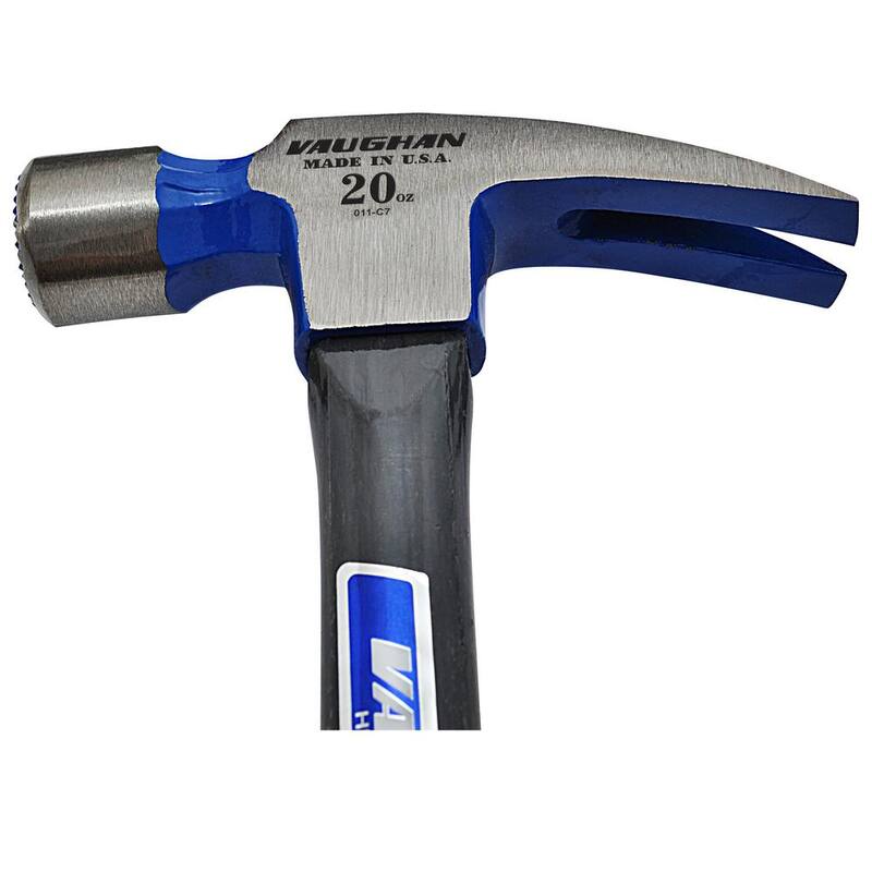 Martillo Vaughan de 20 oz con cara fresada de fibra de vidrio, mango de fibra de vidrio de 16 pulgadas - FS999ML
