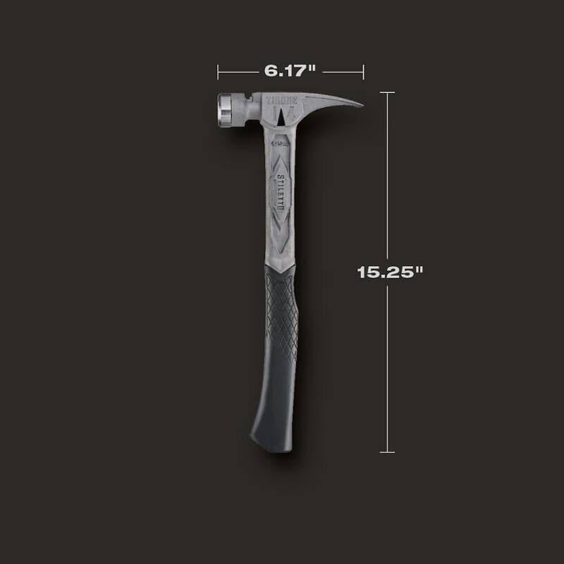 Stiletto 14 oz. TiBone cara lisa con mango curvo con agarre de repuesto verde (2 piezas) - TIB14RSC-TBRG-G