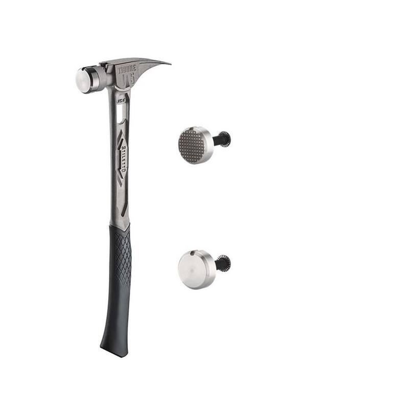 Stiletto 15 oz. TiBone Smooth Face con Mango Curvo con TiBone Milled y Cara de Acero de Reemplazo (3 Piezas) - TIB15SC-TIB-MR-TIB-SR