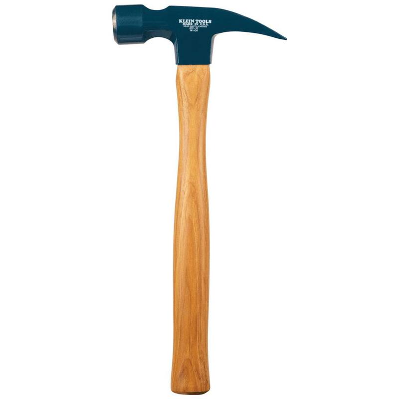 Martillo de garra recta de acero de 32 oz. para electricista de Klein Tools - 832-32