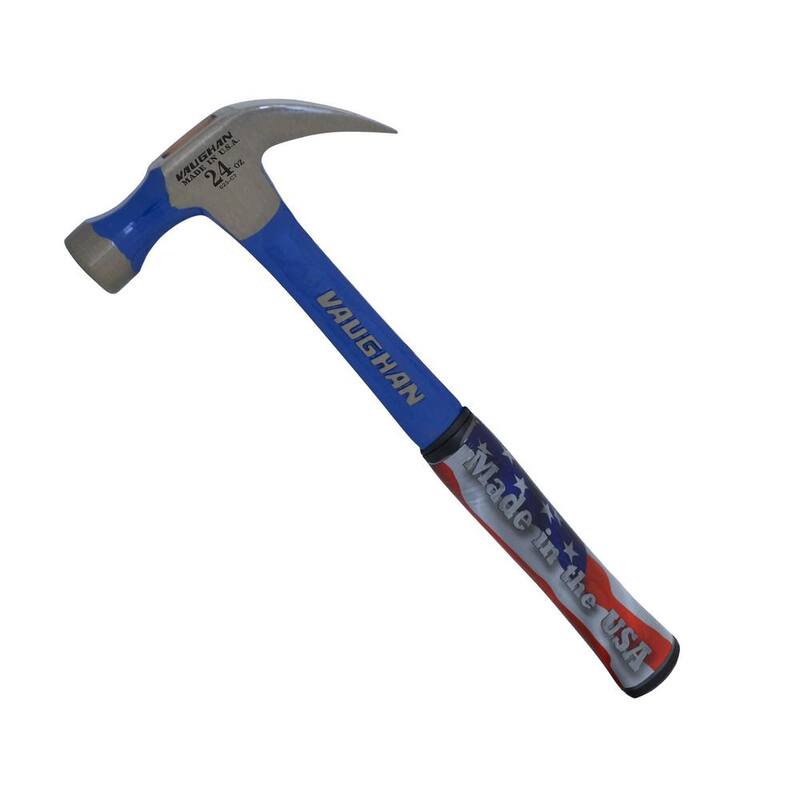Martillo Vaughan de 24 oz de acero sólido con clavo y mango de 14 pulgadas - R24