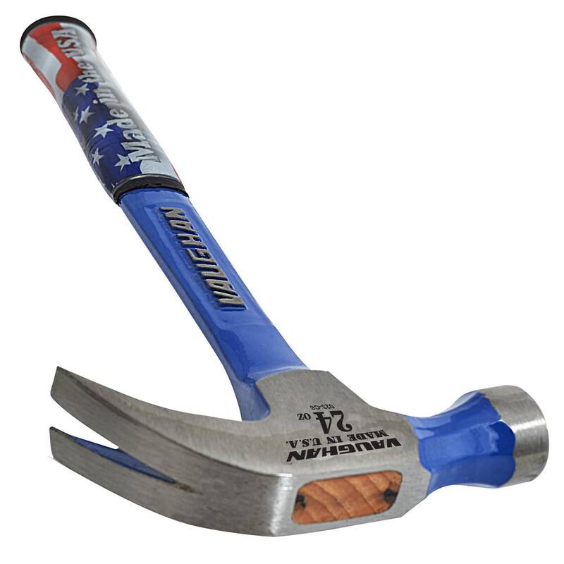 Martillo Vaughan de 24 oz de acero sólido con clavo y mango de 14 pulgadas - R24