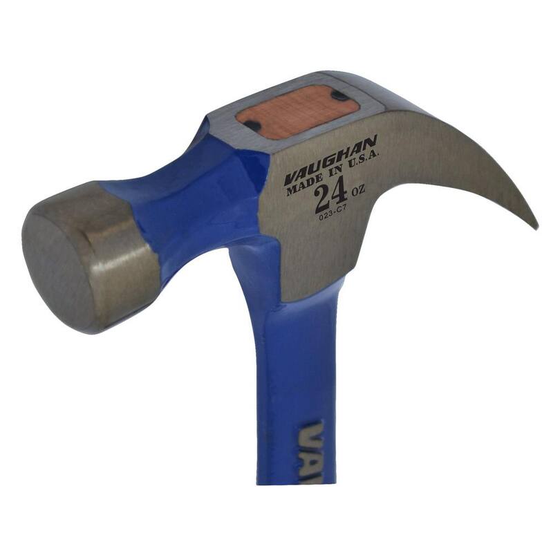 Martillo Vaughan de 24 oz de acero sólido con clavo y mango de 14 pulgadas - R24