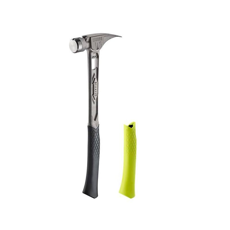 Stiletto 15 oz. TiBone Cara Lisa con Mango Curvo con Agarre de Repuesto Amarillo (2 Piezas) - TIB15SC-TBRG-Y.