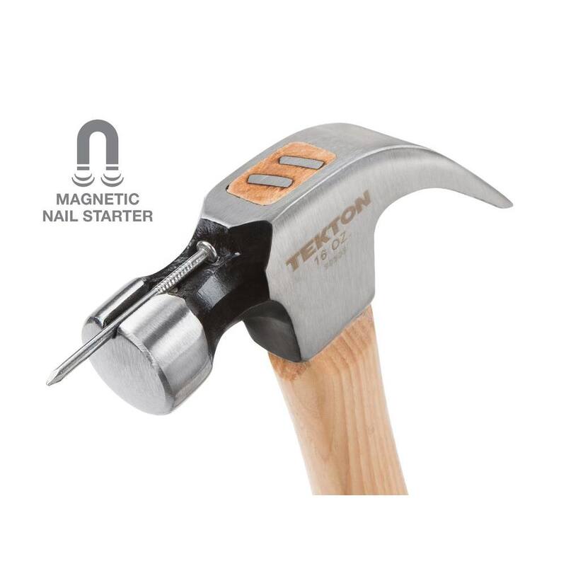 Martillo de garra TEKTON de 16 oz. con mango de nogal y cabeza magnética - 30303