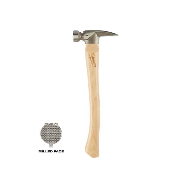 Martillo para enmarcar de Fresno con cara fresada de madera de 19 oz. de Milwaukee - 48-22-9419