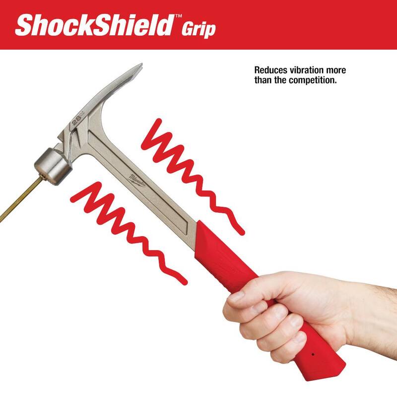 Martillo de armazón de cara fresada de 28 oz Milwaukee - 48-22-9029