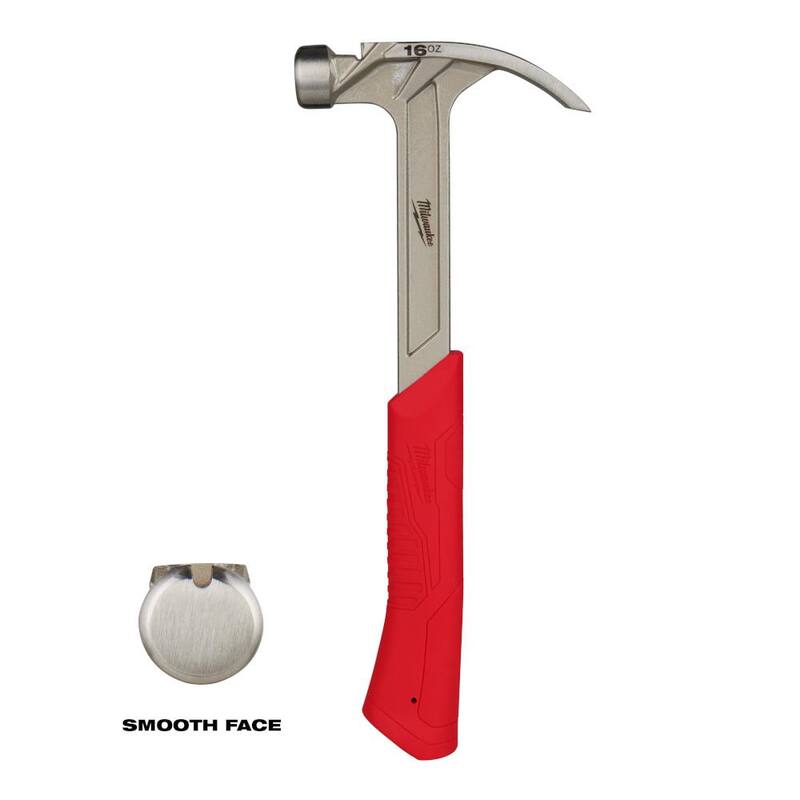 Martillo de remate de cara lisa de 16 oz de Milwaukee - 48-22-9018