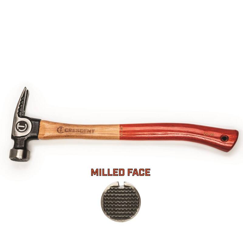 Martillo de armazón con cara fresada de madera de 22 oz. Crescent - CHFRAM22