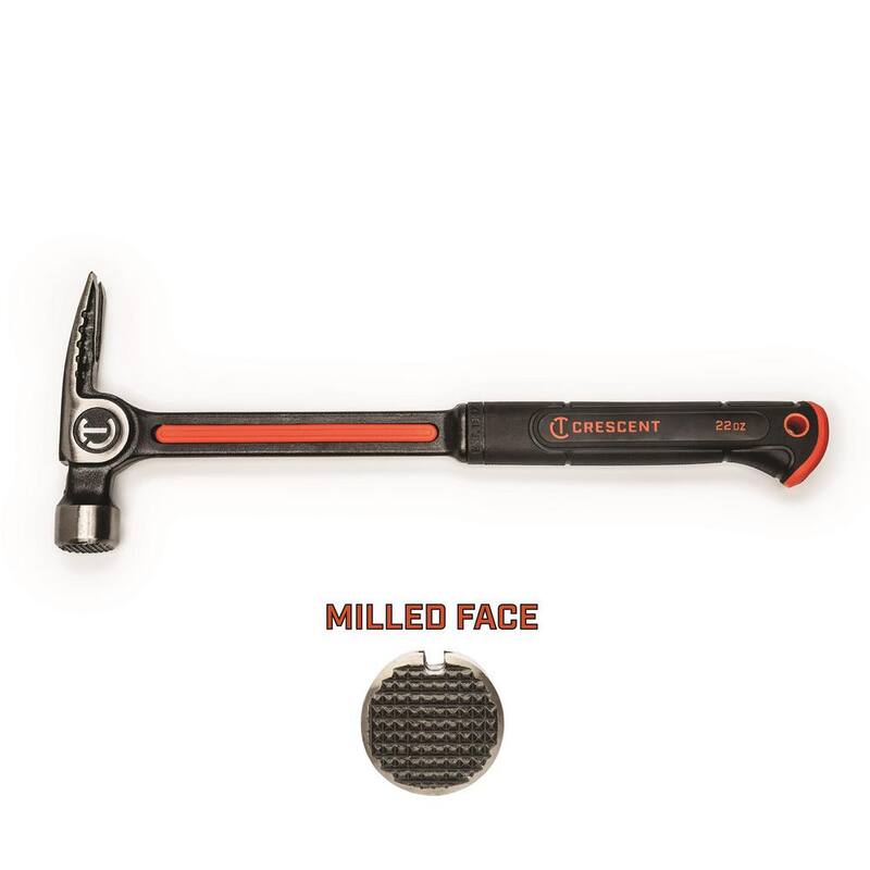 Martillo de encuadre con cabeza de acero molido de 22 oz. Media Luna - CHSFRM22