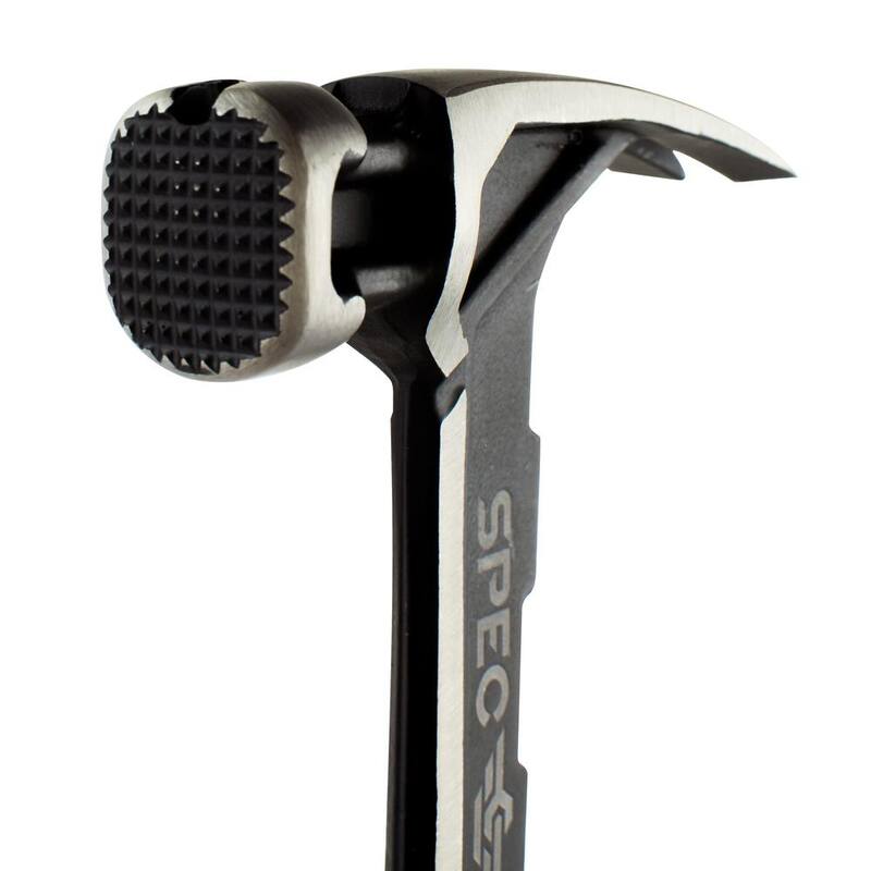 Martillo de carpintería de cara fresada SPEC OPS de 22 oz, mango de acero - SPEC-M22CF