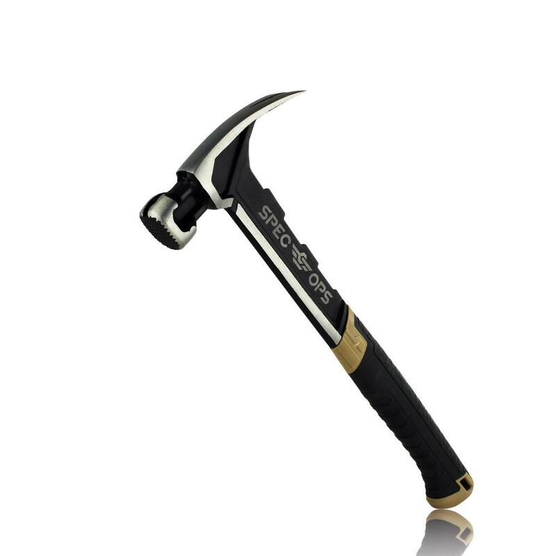 Martillo de carpintería de cara fresada SPEC OPS de 22 oz, mango de acero - SPEC-M22CF
