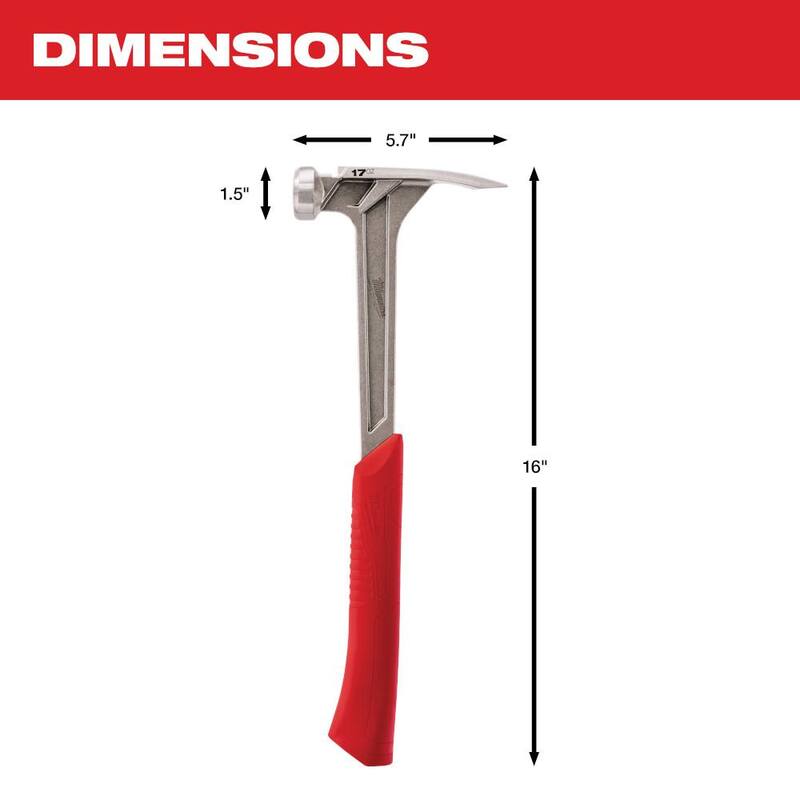 Martillo de armazón de cara lisa de 17 oz. Milwaukee - 48-22-9017