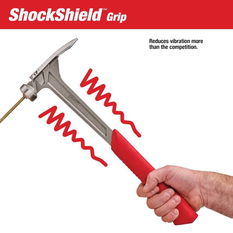 Martillo de enmarcar con cara fresada de 17 oz Milwaukee - 48-22-9016