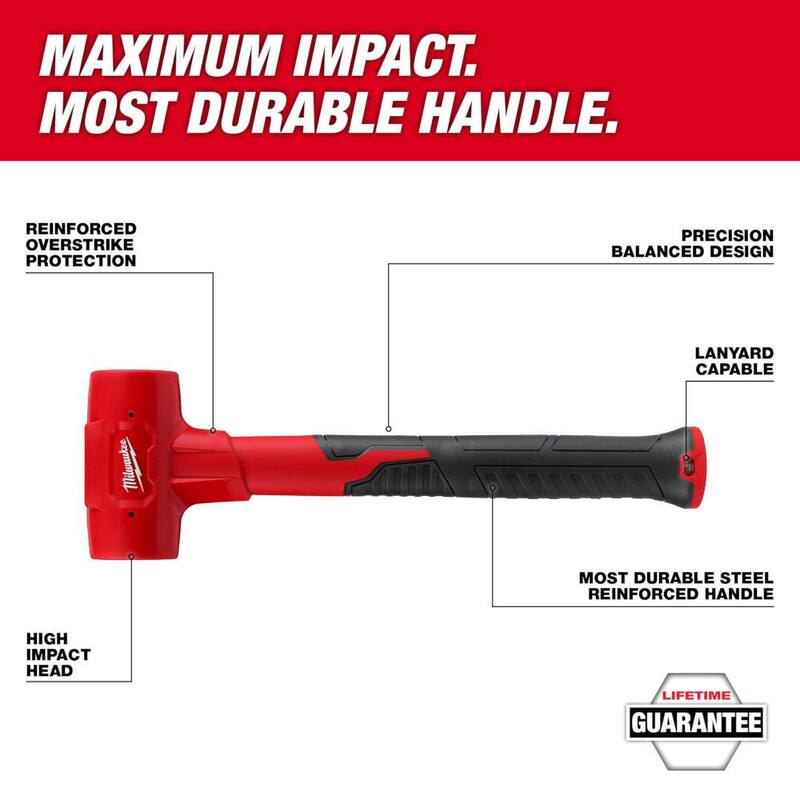 Martillo de enmarcar con cara fresada de 22 oz de Milwaukee con martillo de impacto de 48 oz y martillo de peen de bola de 32 oz - 48-22-9022-48-22-9151-48-22-9141