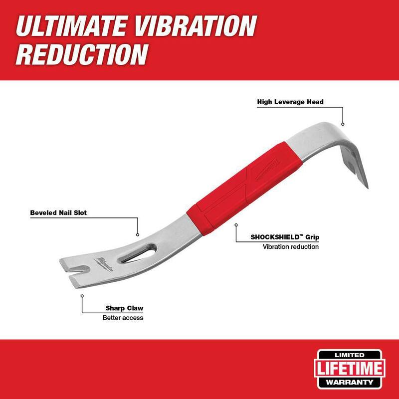 Martillo para enmarcar con cara fresada de 22 oz de Milwaukee con palanca de 12 pulgadas - 48-22-9022-48-22-9034.