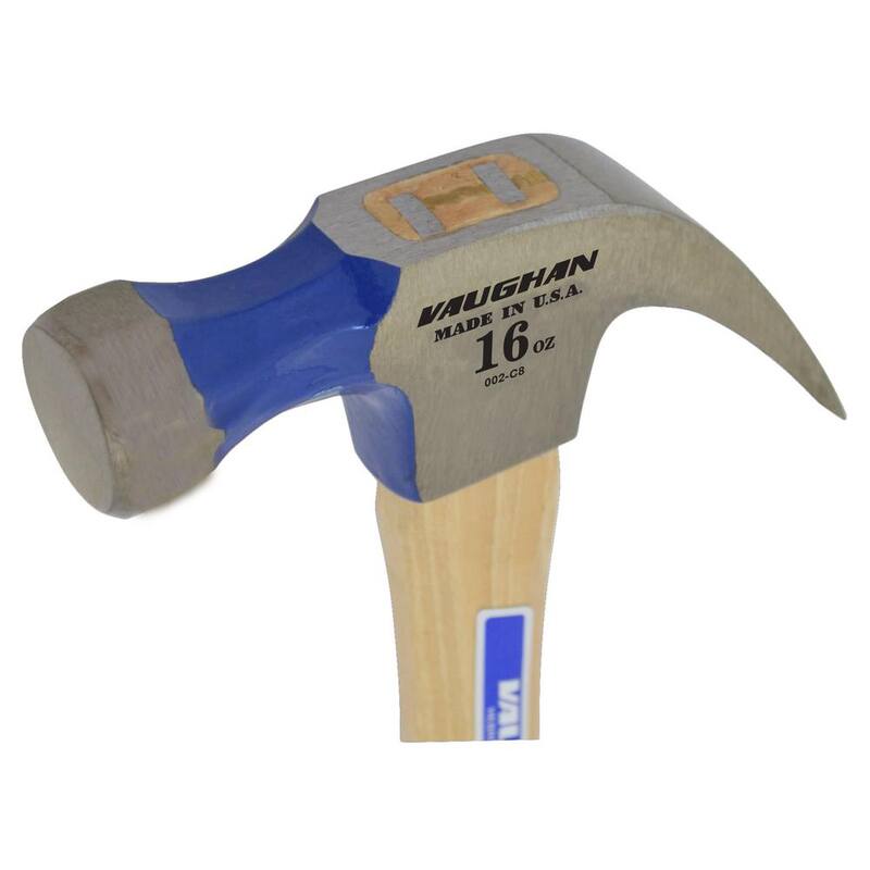 Martillo de acero al carbono de 16 oz. Vaughan con mango de madera dura de 13 pulgadas - DO16