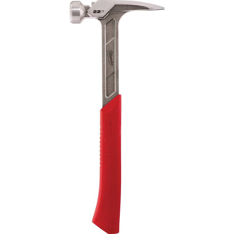 Martillo con cara lisa de 22 oz de Milwaukee con Barra de Palanca de 12 pulgadas - 48-22-9023-48-22-9034