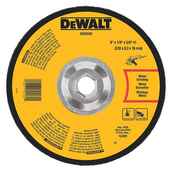Dewalt 9" x 1/4" x 5/8"-11 Abrasivo de corte rápido - DW4550