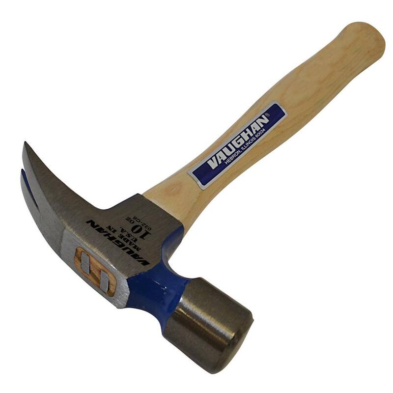 Martillo Vaughan de arrancar de acero al carbono de 10 oz con mango de madera dura de 11 pulgadas - #9