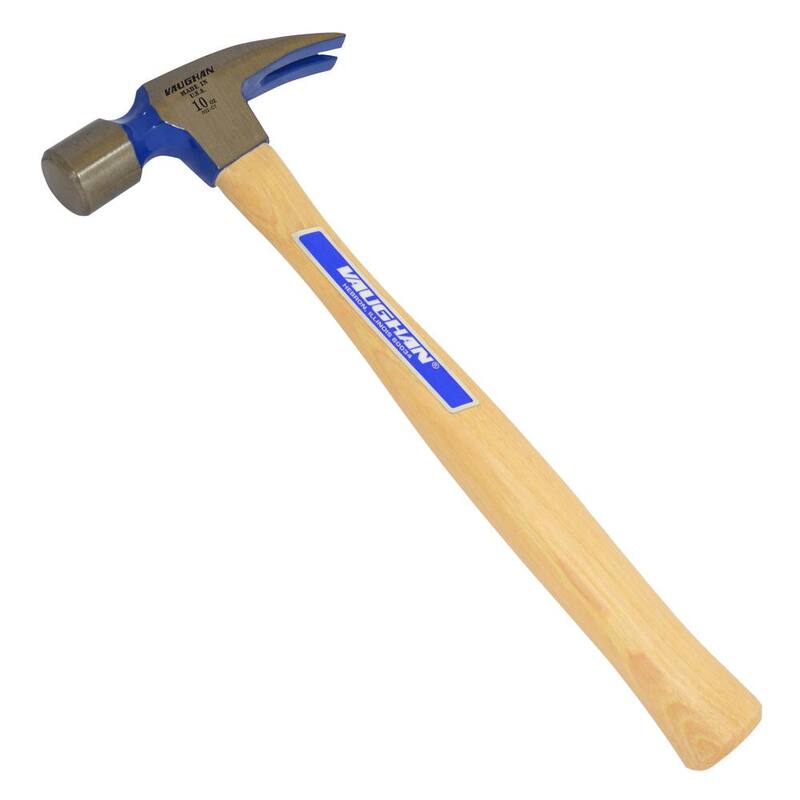 Martillo Vaughan de arrancar de acero al carbono de 10 oz con mango de madera dura de 11 pulgadas - #9