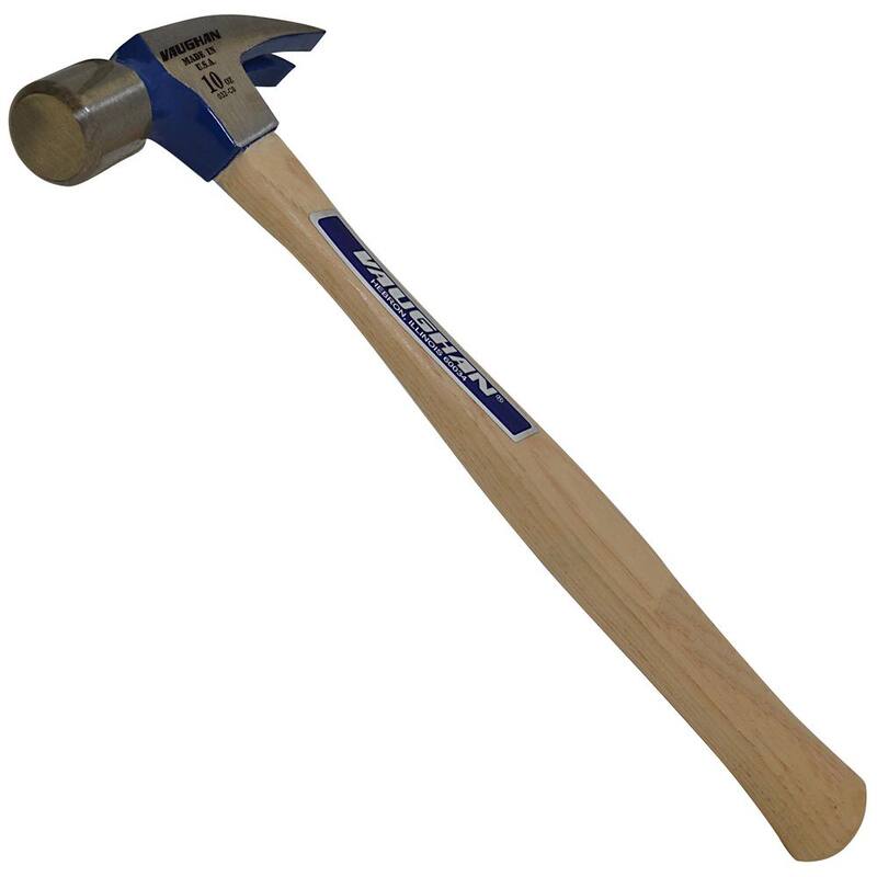 Martillo Vaughan de arrancar de acero al carbono de 10 oz con mango de madera dura de 11 pulgadas - #9