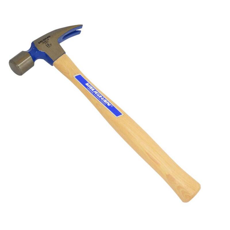 Martillo Vaughan de arrancar de acero al carbono de 10 oz con mango de madera dura de 11 pulgadas - #9