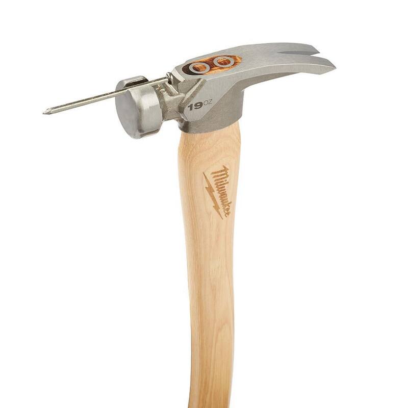 Martillo de Hickory de 19 oz con cara lisa y barra de palanca de 12 pulgadas - 48-22-9519-48-22-9034